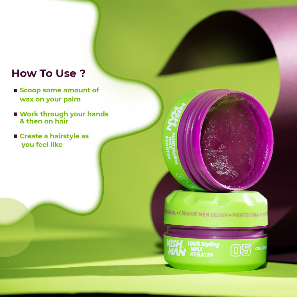 Nishman Keratin Hair Styling Wax 