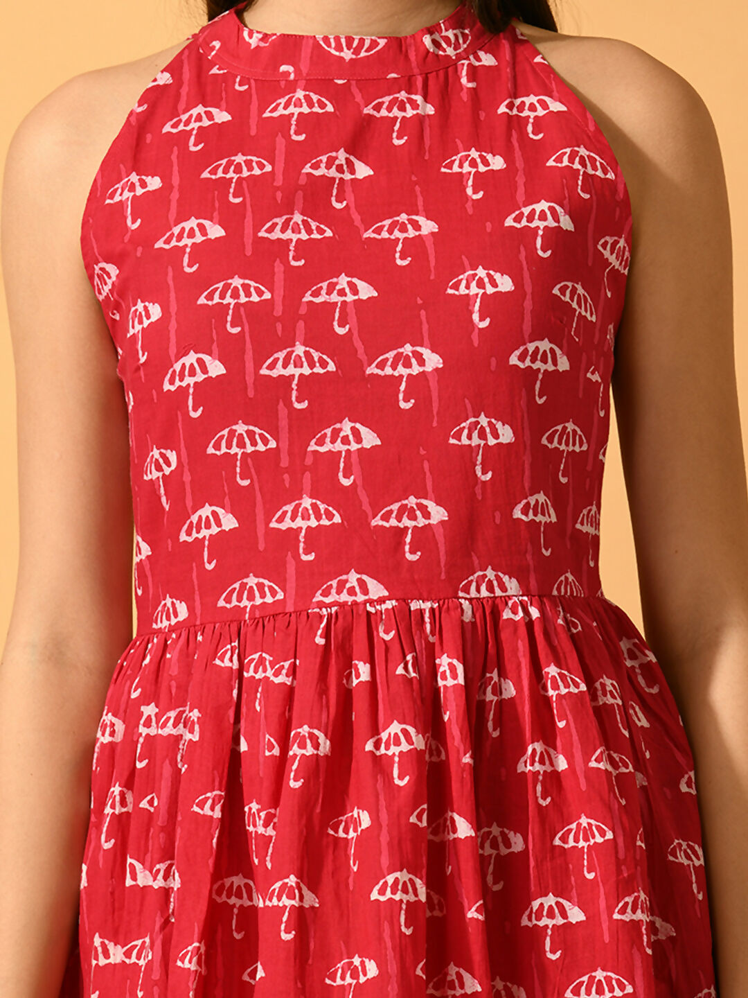 Myshka Women's Pink Fit and Flare Party Dress