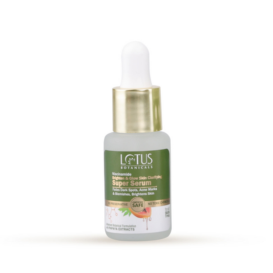 Lotus Botanicals Niacinamide & Papaya Brighten & Glow Skin Clarifying Super Serum | Swadesiicart