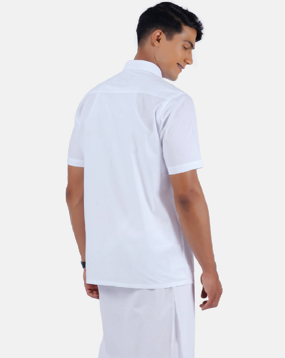 Ramraj Cotton Mens 100% Cotton Half Sleeve White Shirt 