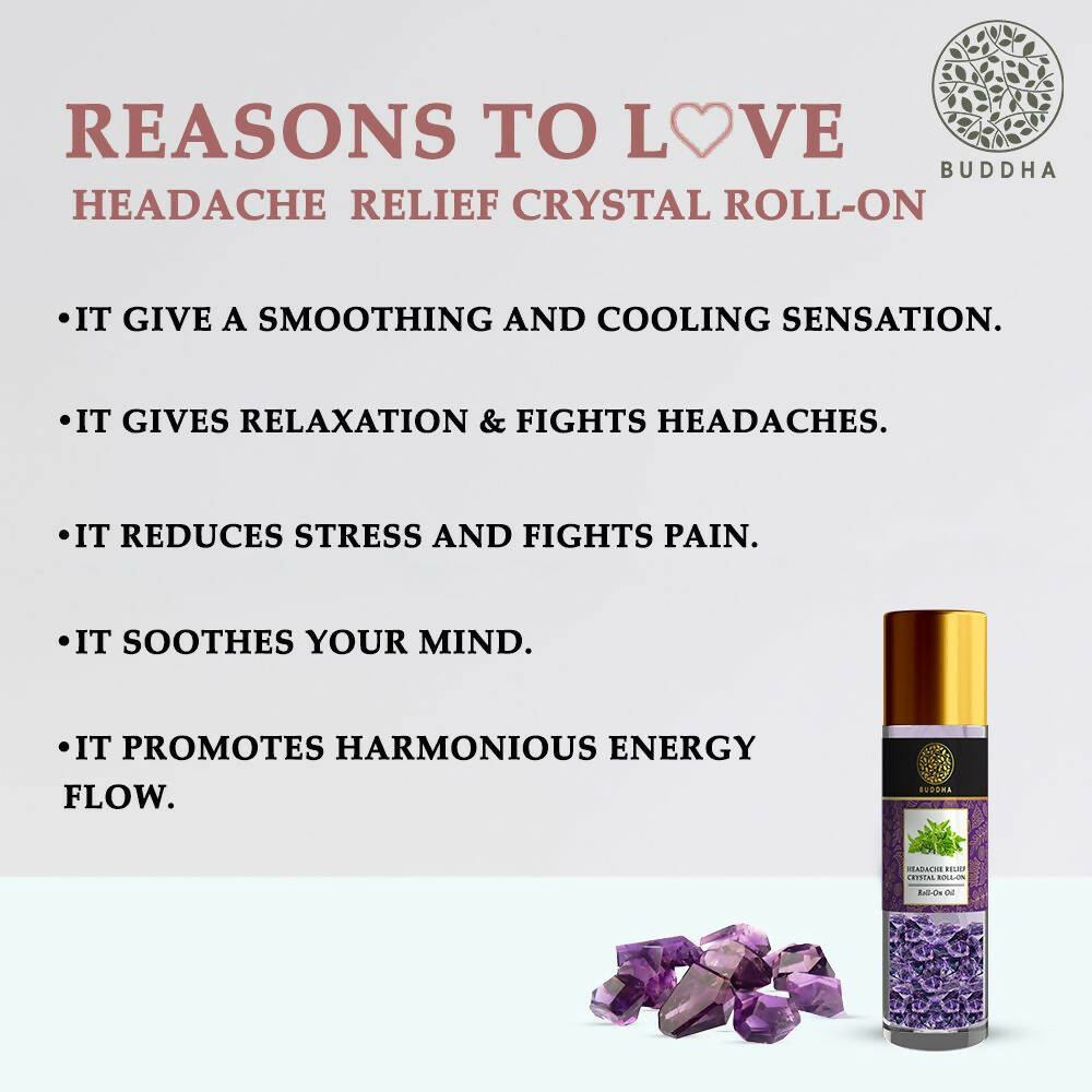Buddha Natural Crystal Roll-On For Headache Relief 
