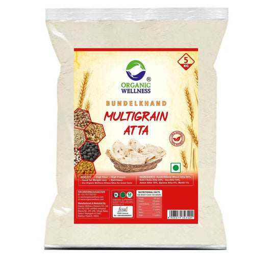 Organic Wellness Bundelkhand Whole Wheat Multigrain Atta - Grab2buy