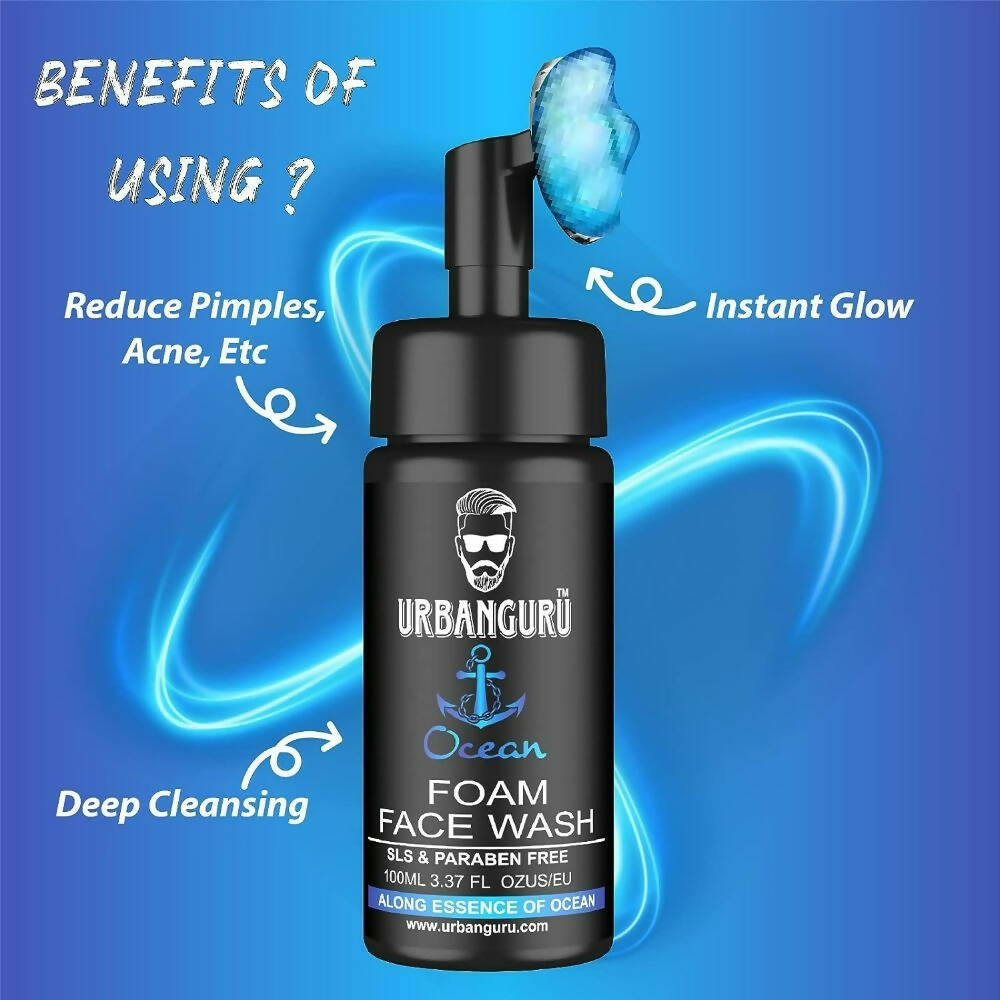 Urbanguru Refreshing Ocean Foam Face Wash  Grab2Buy Urbanguru Grab2Buy