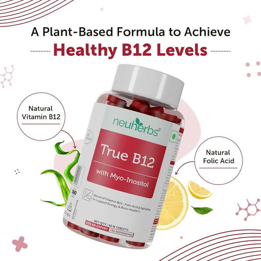 Neuherbs Plant-Based True B12 Tablets - Grab2buy