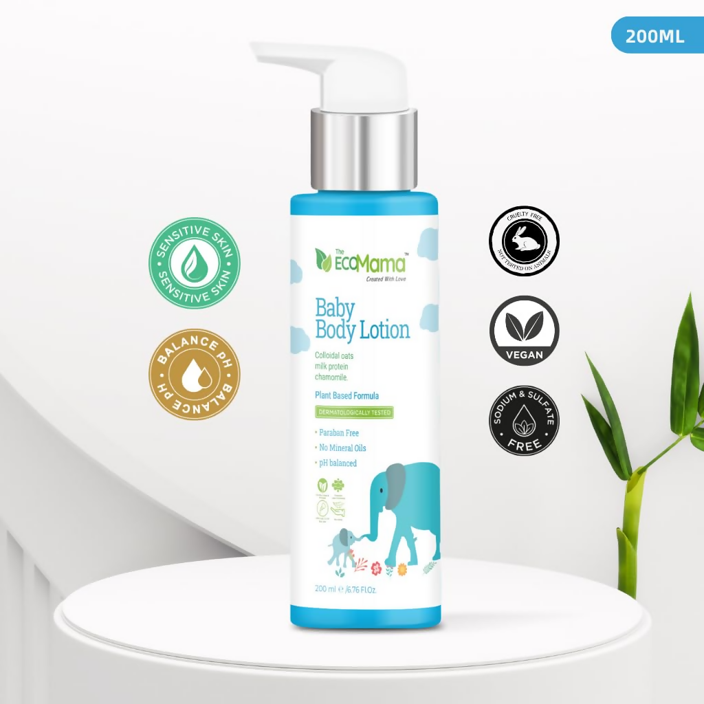 The Eco Mama Moisturizing Baby Body Lotion with Colloidal Oats, Milk Protein & Chamomile Oil  Grab2Buy The Eco Mama Grab2Buy
