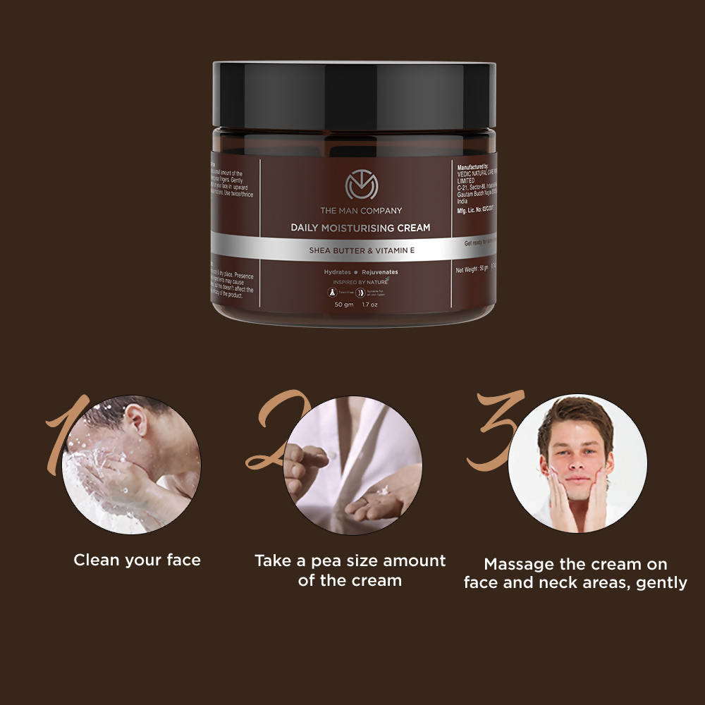 The Man Company Daily Moisturizing Face Cream with Shea Butter, Vitamin E & Coco Butter  Grab2Buy The Man Company Grab2Buy