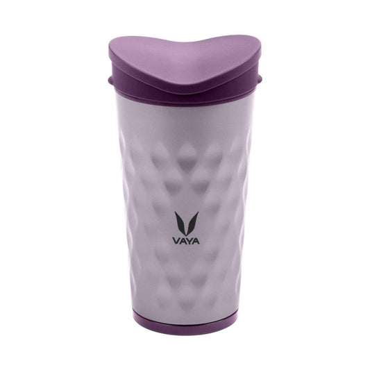 Vaya Drynk Stainless Steel Tumbler with Spill-Proof PediaSafe Lid - 350ml (Purple) 