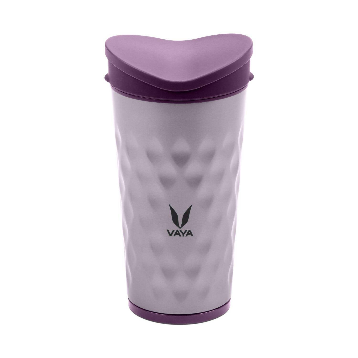 Vaya Drynk Stainless Steel Tumbler with Spill-Proof PediaSafe Lid - 350ml (Purple) | Grab2Buy