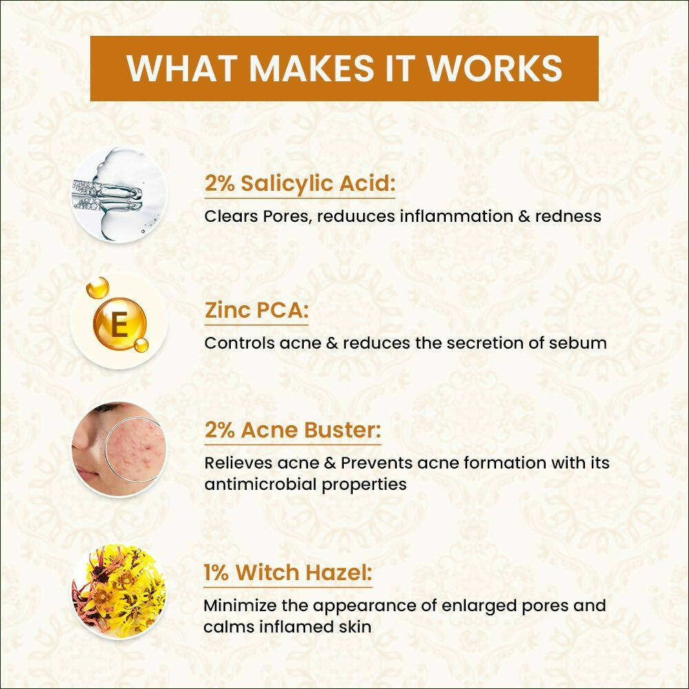 myUpchar Ayurveda 2% Salicylic Acid + Zinc PCA Anti Acne Face Serum 