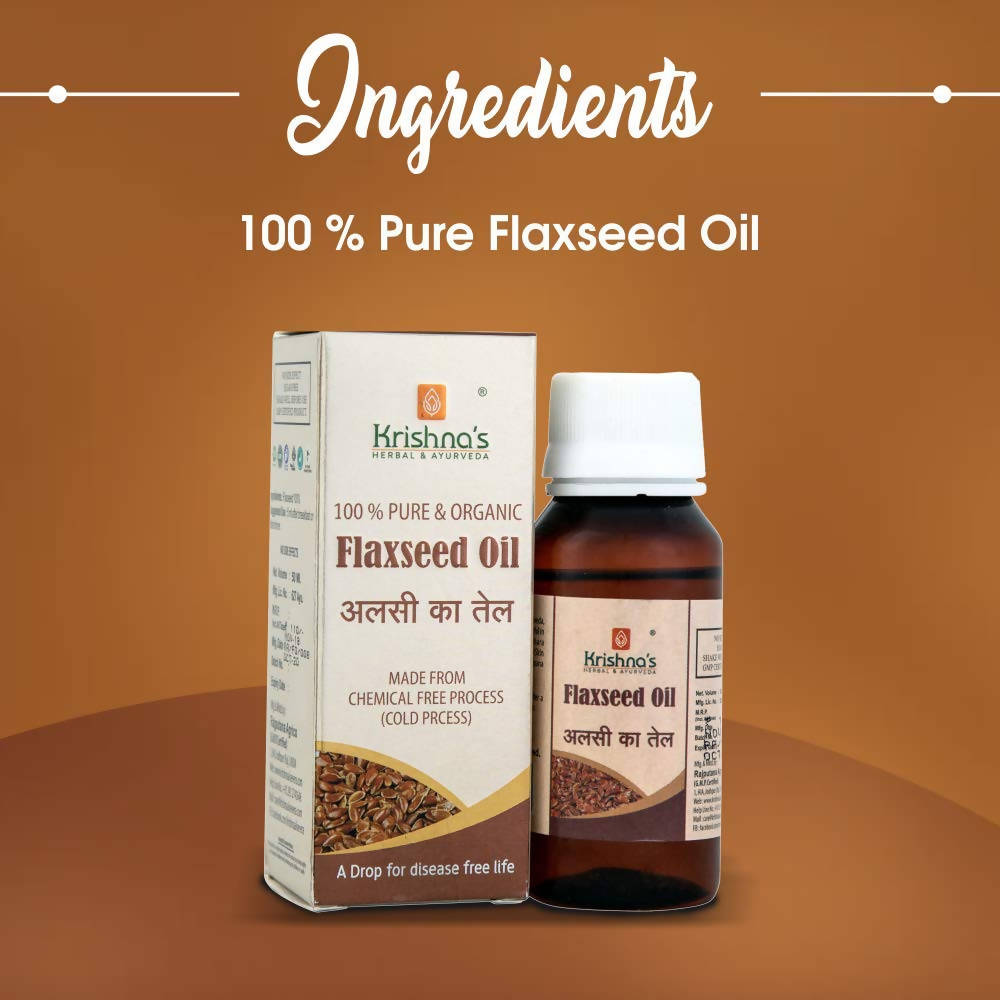 Krishna's Herbal & Ayurveda Flaxseed Oil 