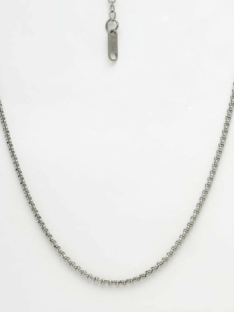 NVR Women German Silver Oxidised Chain