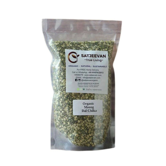Satjeevan Organic Moong Dal Chilka - Grab2buy