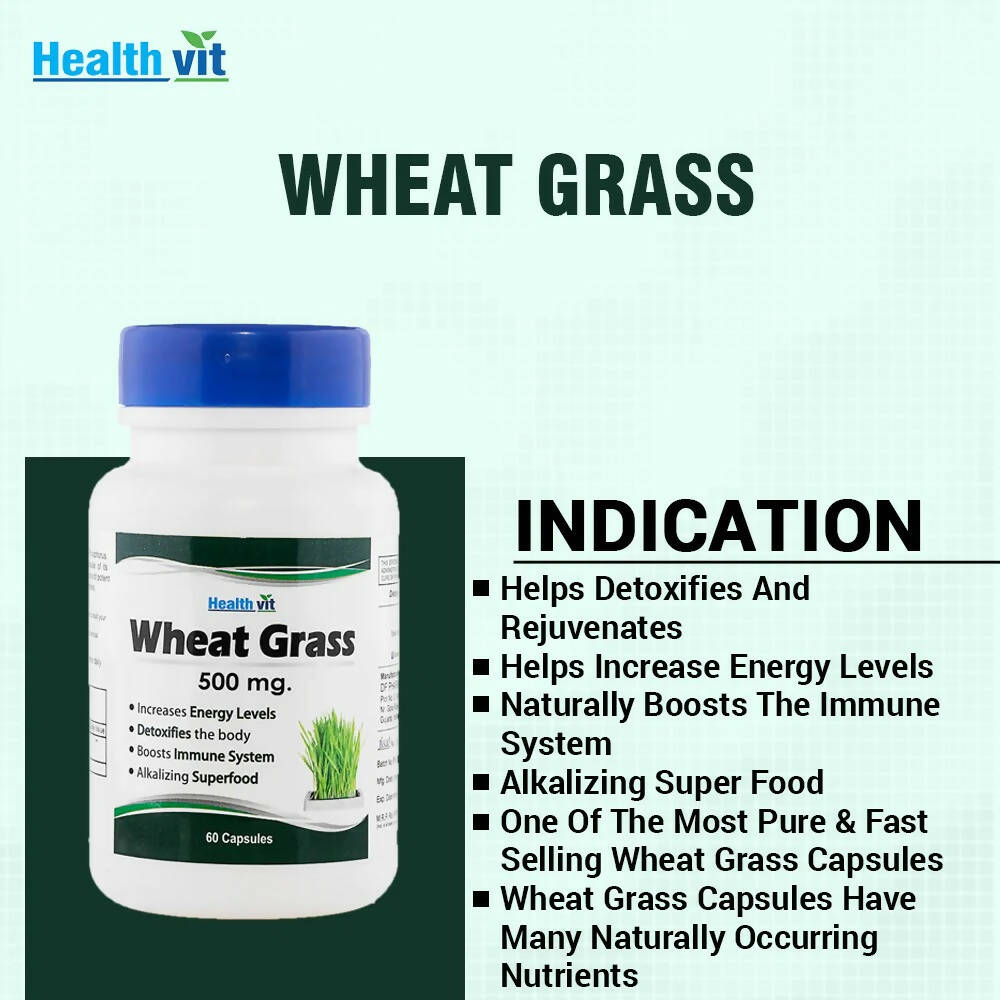 Healthvit Wheat Grass Capsules - Grab2buy