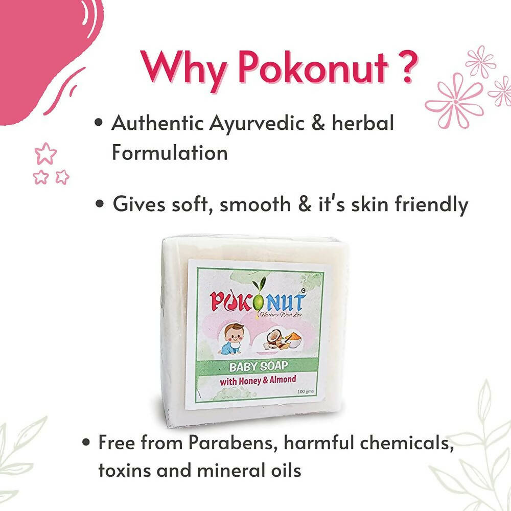 Pokonut Baby Soap With Honey & Almond - Grab2buy
