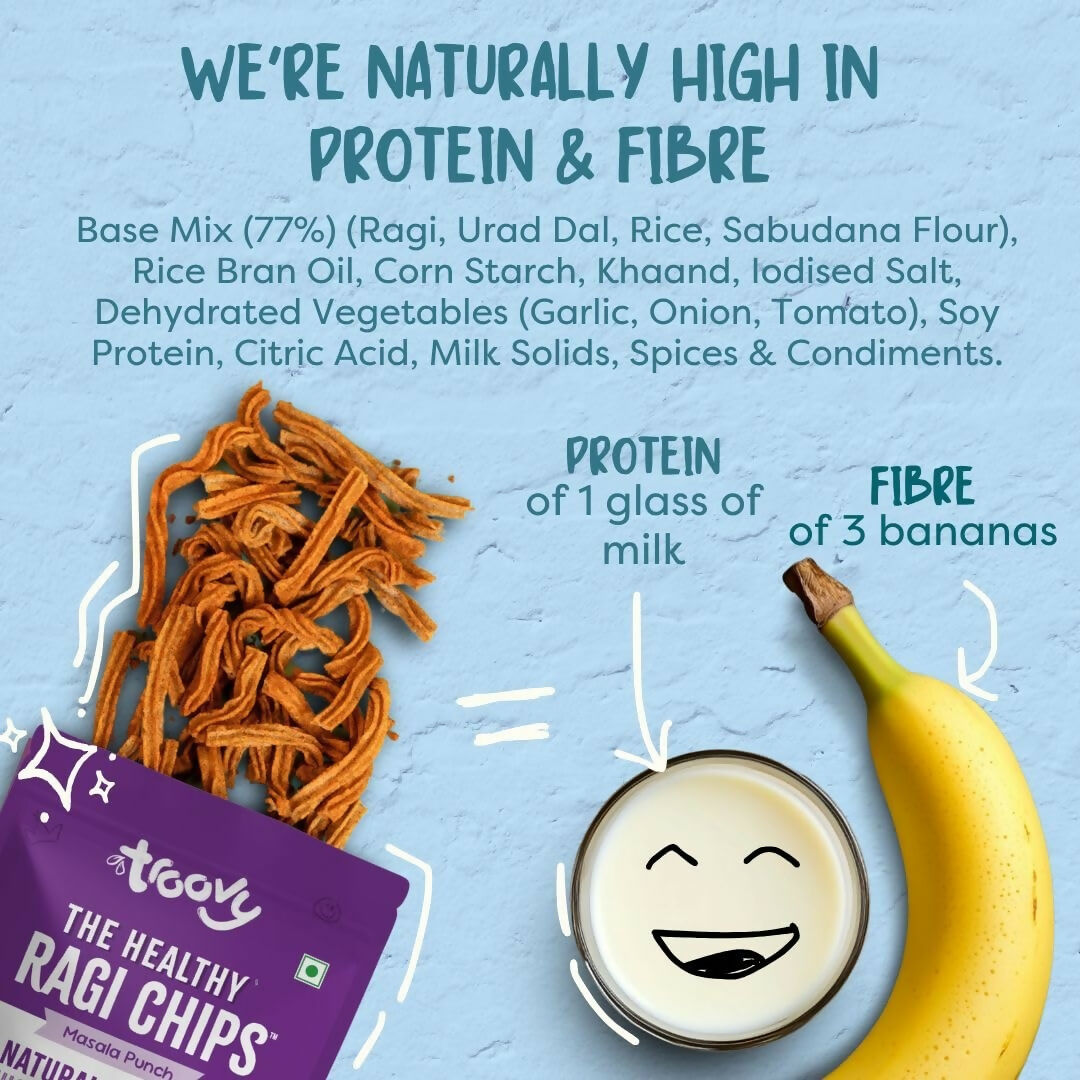 Troovy Healthy Masala Ragi Chips Tasty & High Protein Snacks  Grab2Buy Troovy Grab2Buy