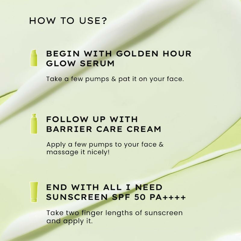 Hyphen By Kriti Sanon Skincare Routine with Glow Serum, Moisturizer & Sunscreen For Normal To Dry Skin Combo 