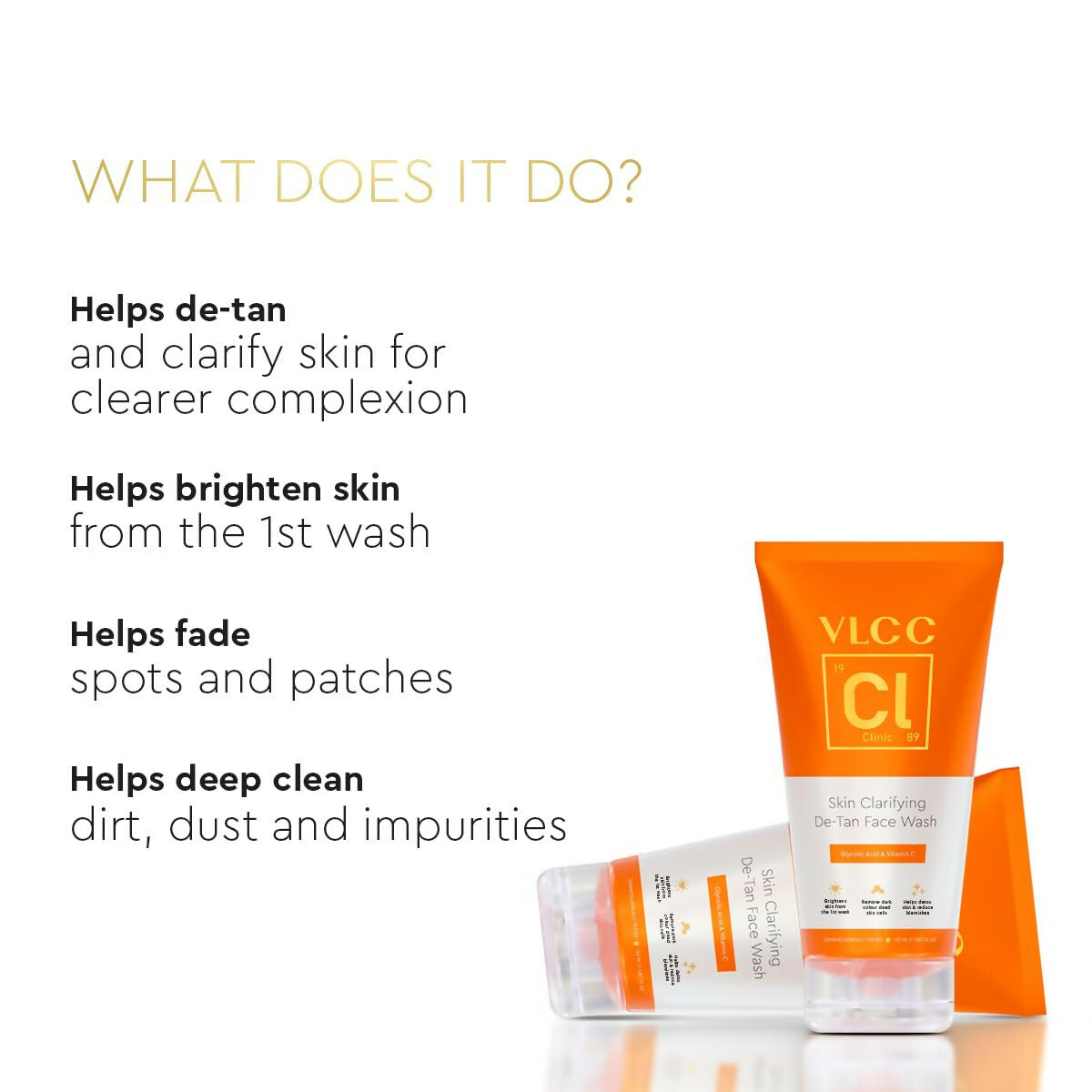 VLCC Clinic Skin Clarifying De-Tan Face Wash  Grab2Buy VLCC Grab2Buy