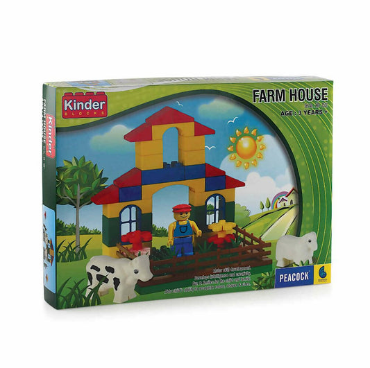 Peacock Farm House Learning & Educational Building Interlocking Blocks Set For Kids - Grab2buy
