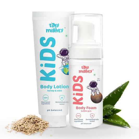 Tiny Mighty Kids Foam Body Wash And Body Lotion Combo  Grab2Buy Tiny Mighty Grab2Buy