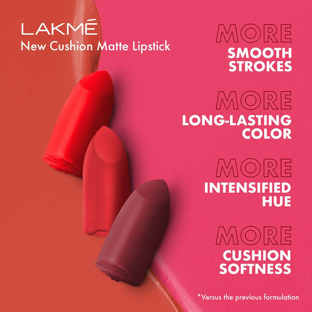 Lakme Cushion Matte Lipstick - Red Bomb Shell 