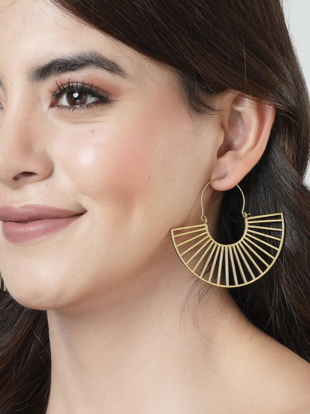 NVR Women Golden Hoop Earrings - Grab2buy