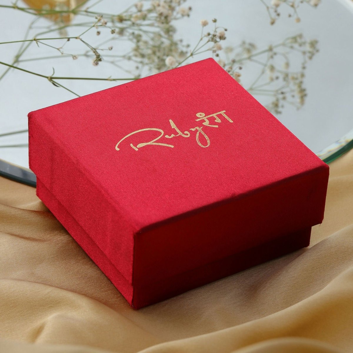 Ambi Diamond and Gold Earrings (Gold) - Ruby Raang - Grab2buy