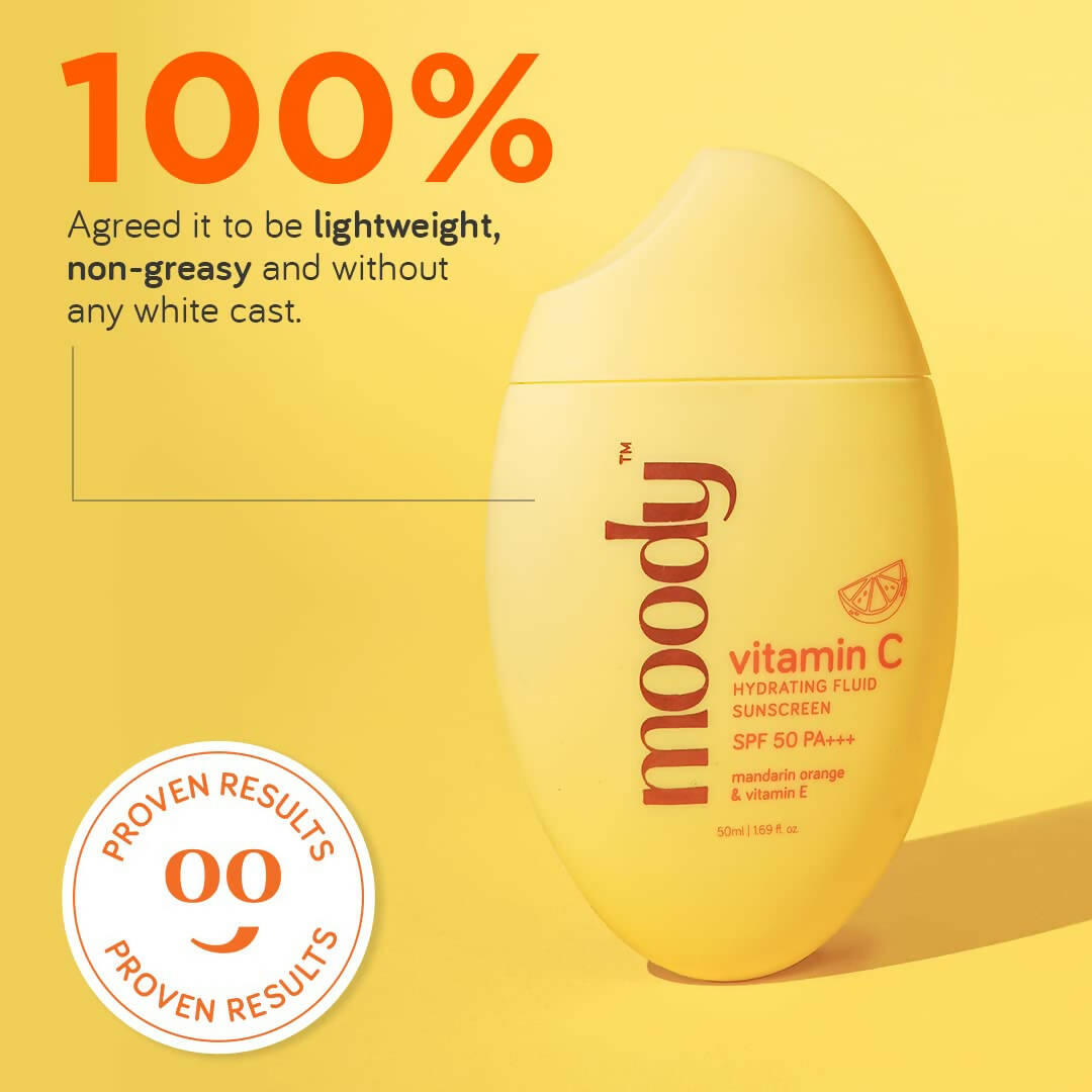 Moody Vitamin C Hydrating Fluid Sunscreen with SPF 50 PA+++ 