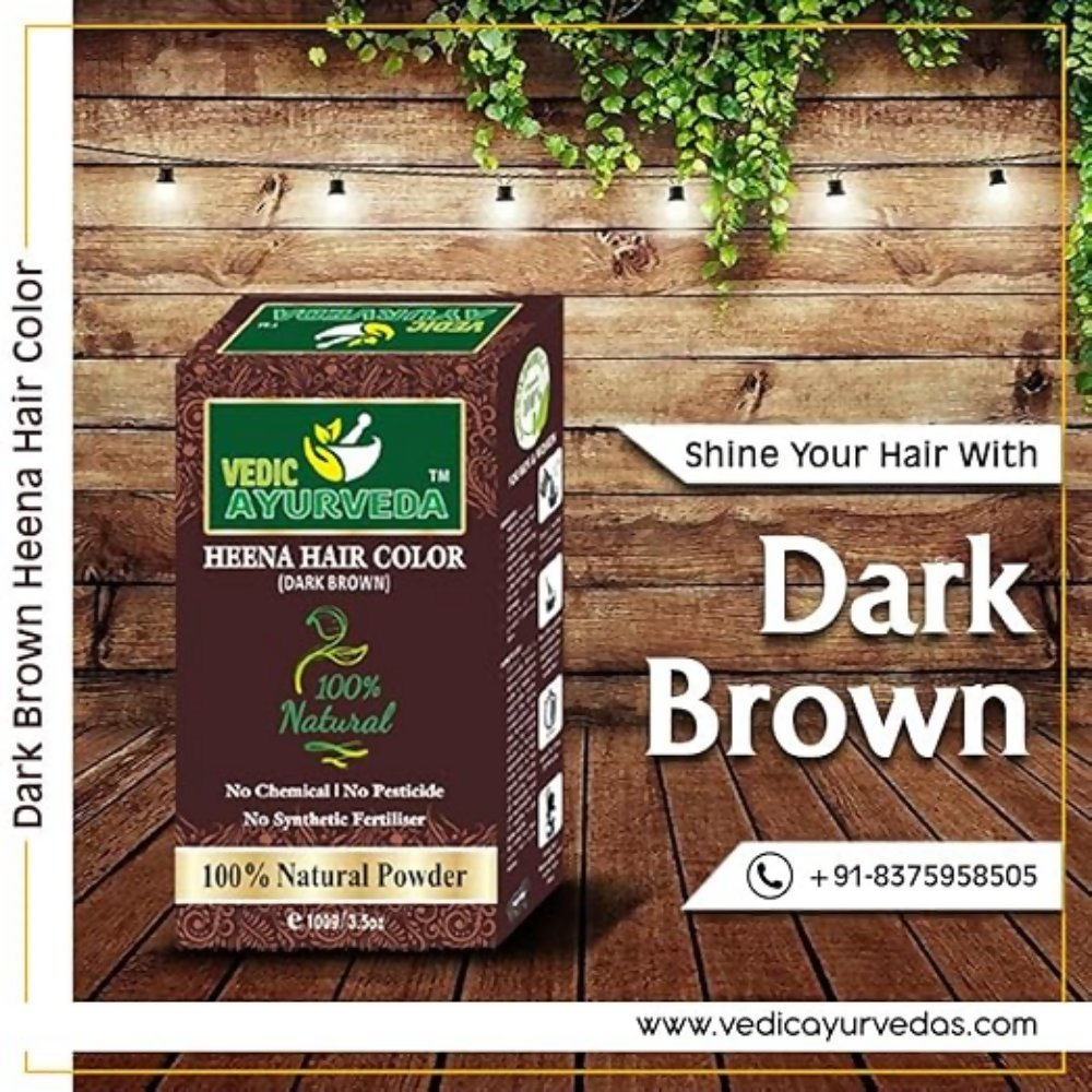 VedicAyurveda Dark Brown Hair Color  Grab2Buy VedicAyurveda Grab2Buy