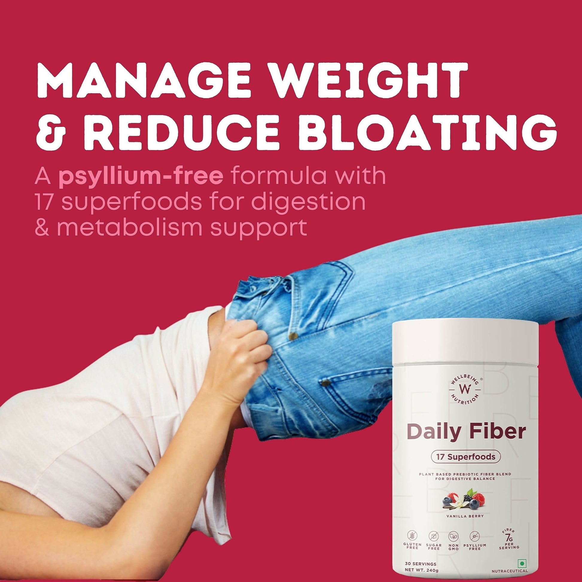 Wellbeing Nutrition Daily Fiber Powder - Vanilla Berry & Pina Colada Combo  Grab2Buy Wellbeing Nutrition Grab2Buy