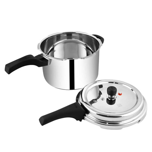 Prestige 6.5 Litres Deluxe Alpha Svachh Induction Base Outer Lid Stainless Steel Pressure Cooker - Grab2buy