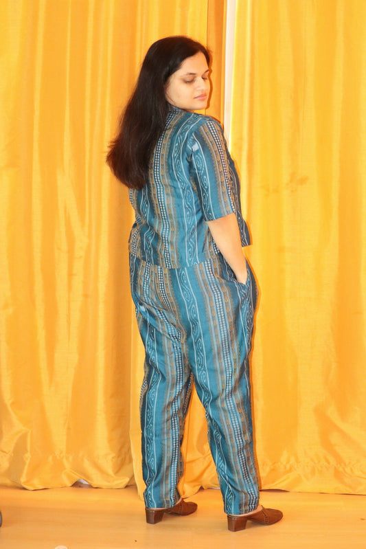 Earthyweaves Meghika Sambalpuri Co-ord Set 