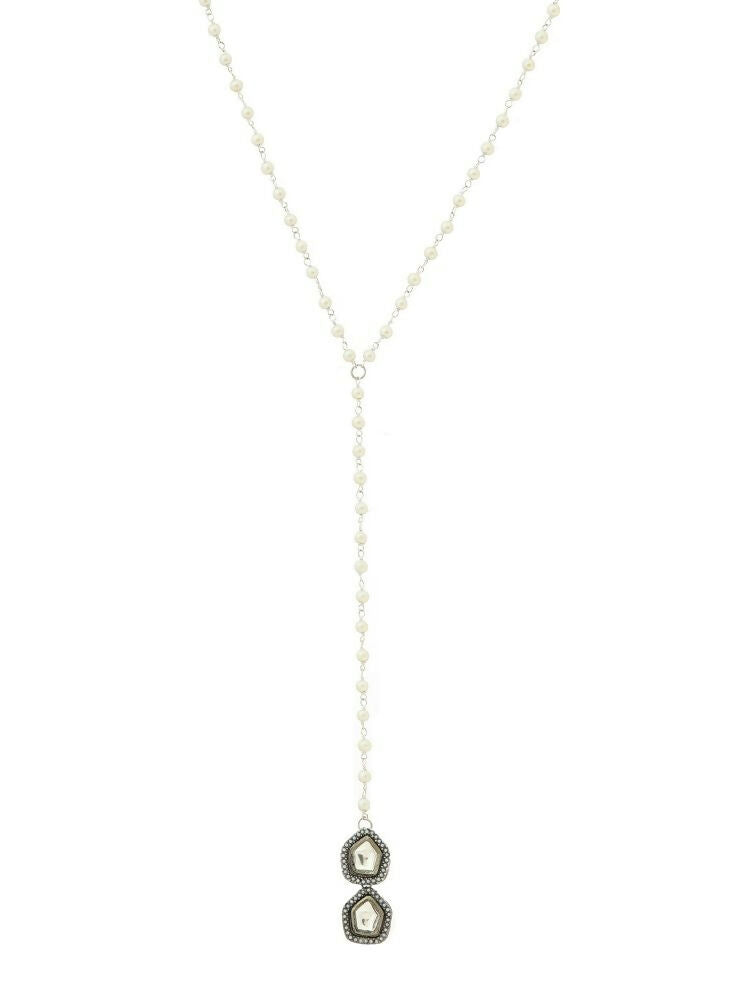 Beaded Kundan Necklace - Ruby Raang  Grab2Buy Ruby Raang Grab2Buy