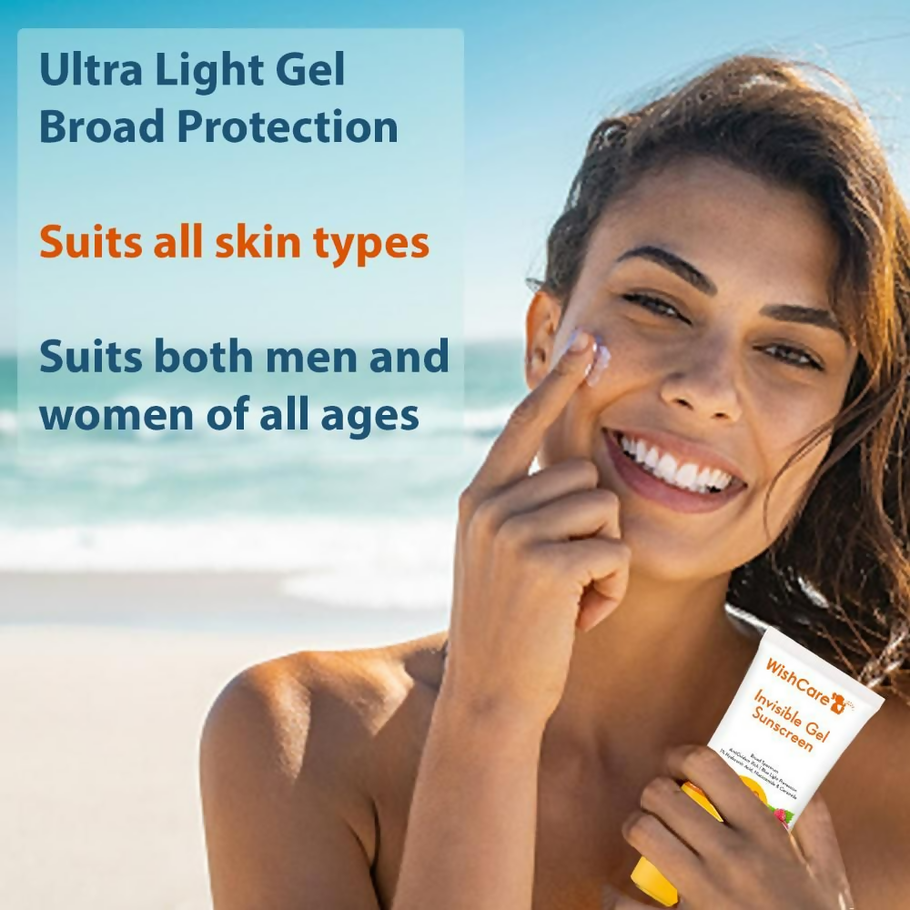 WishCare Invisible Gel SPF50 Ceramide Sunscreen - PA++++  Grab2Buy Wishcare Grab2Buy