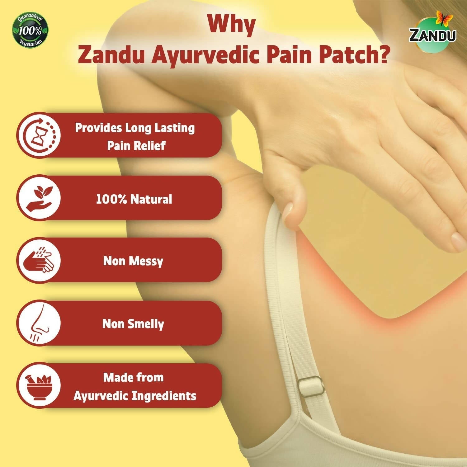 Zandu Ayurvedic Pain Relief Patch 