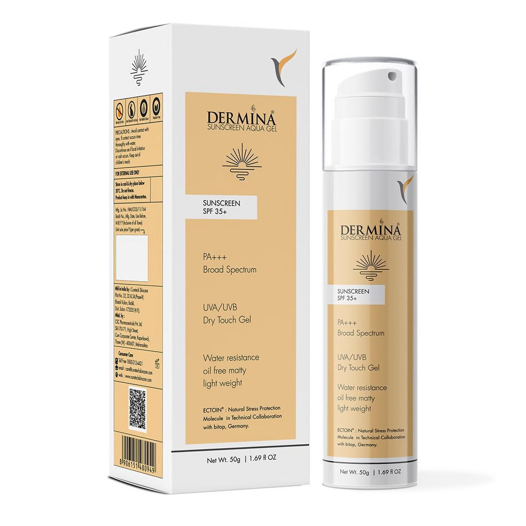 DERMINA Sunscreen Aqua Gel SPF 35+ PA+++ Broad Spectrum 