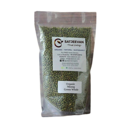 Satjeevan Organic Moong Green Whole - Grab2buy