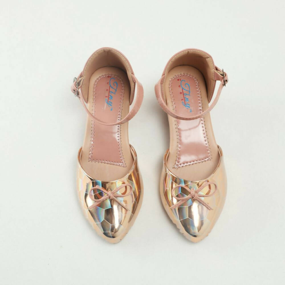 Tiny Bugs Girls Party Wear Ballerinas Heels - Peach  Grab2Buy Tiny Bugs Grab2Buy