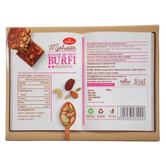 Haldiram's Khajoor Dry Fruit Burfi 