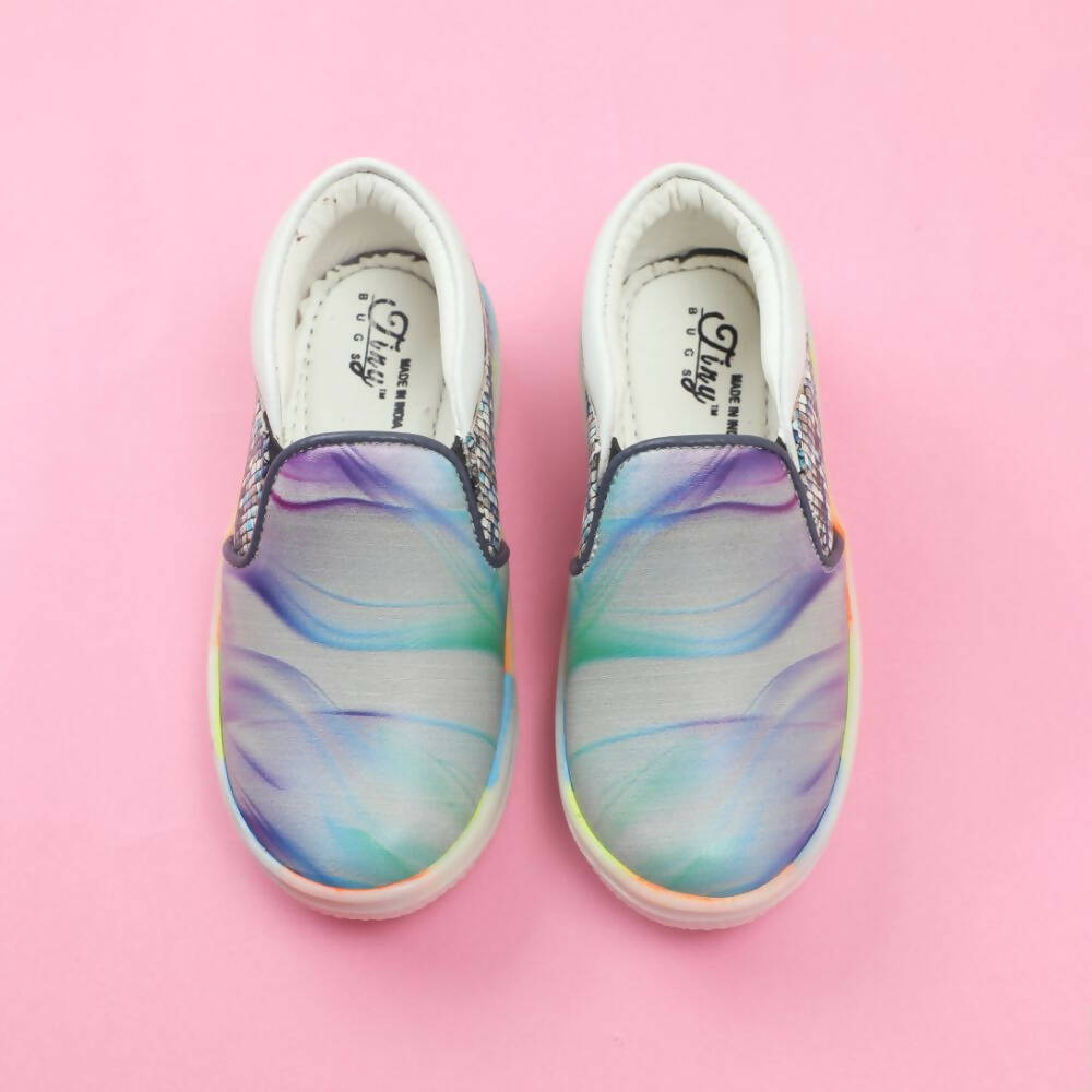 Tiny Bugs Unisex Sea Printed Slip Ons Sneakers - Grey  Grab2Buy Tiny Bugs Grab2Buy