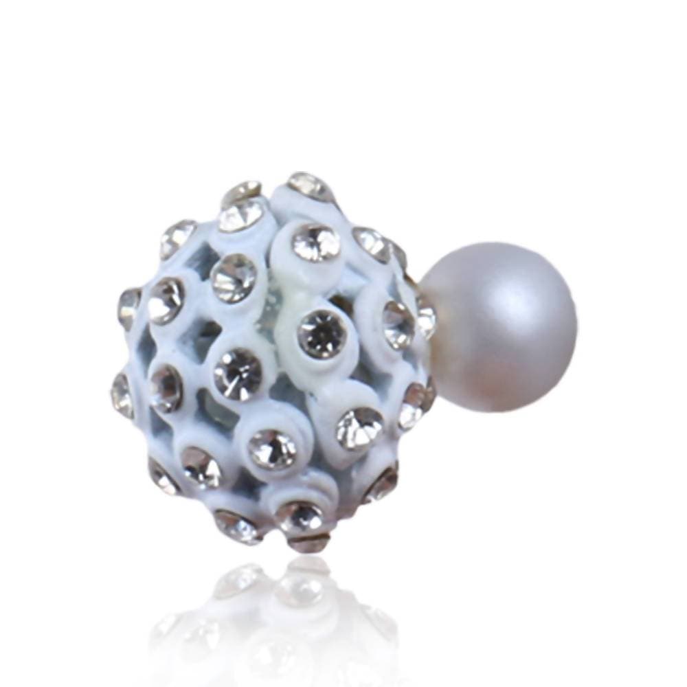 Trendoo Jewelry Gold Plated Stylish Fancyr White Studs