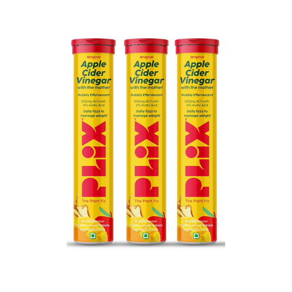 PLIX The Plant Fix Apple Cider Vinegar Effervescent Tablets with Mother - Mango 