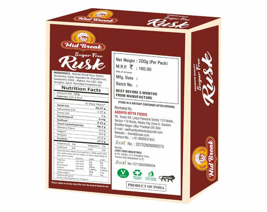 Mid Break Sugar Free Rusk - Grab2buy