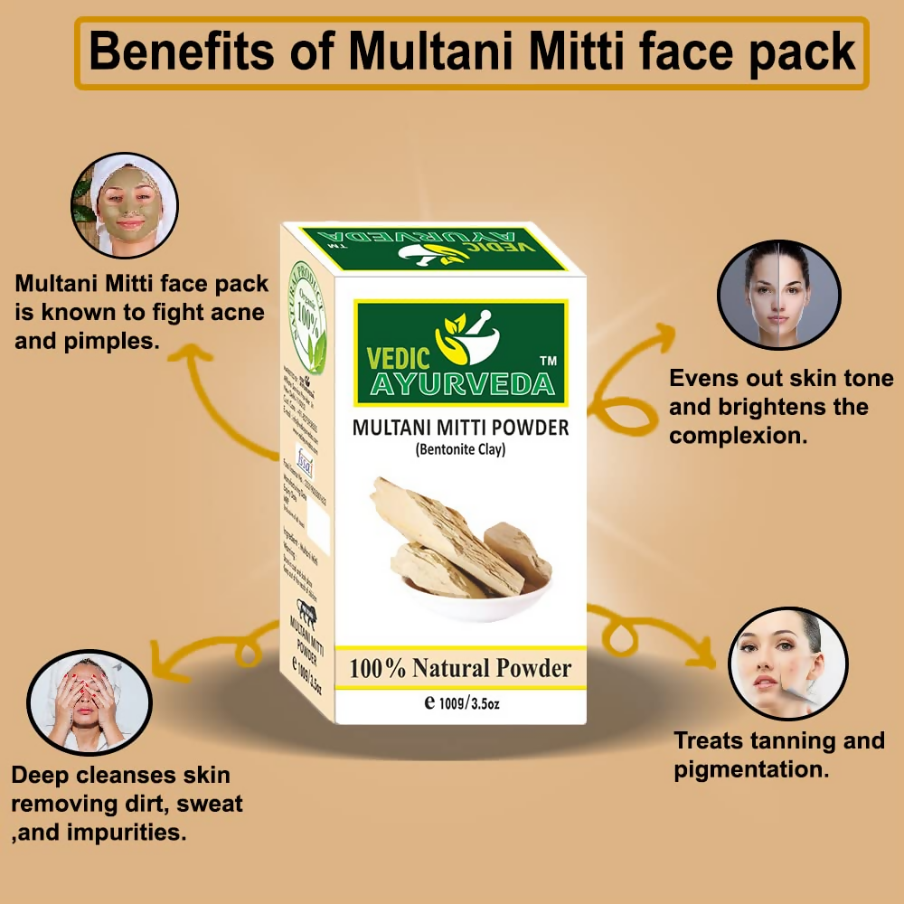 VedicAyurveda Multani Mitti Powder  Grab2Buy VedicAyurveda Grab2Buy
