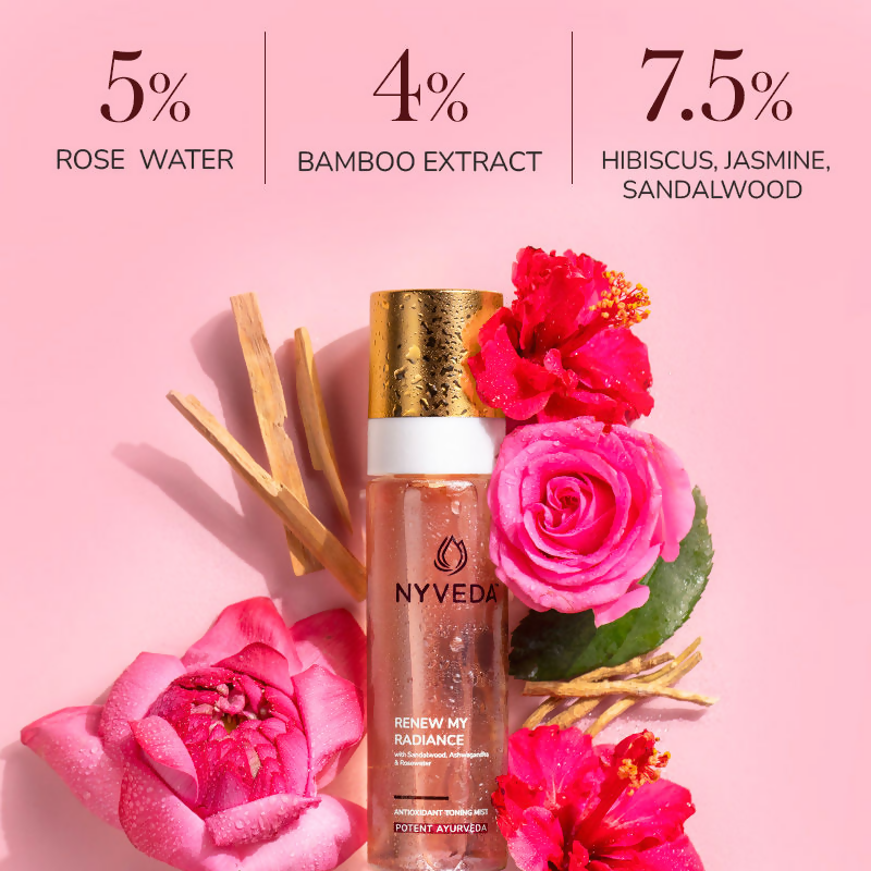 Nyveda Renew My Radiance Antioxidant Toning Mist With Rose Water 