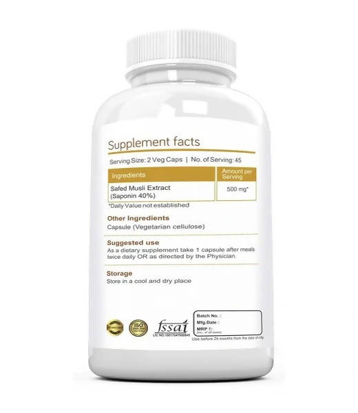 Ramini Bio Nutrition Safed Musli Veg Capsules - Grab2buy