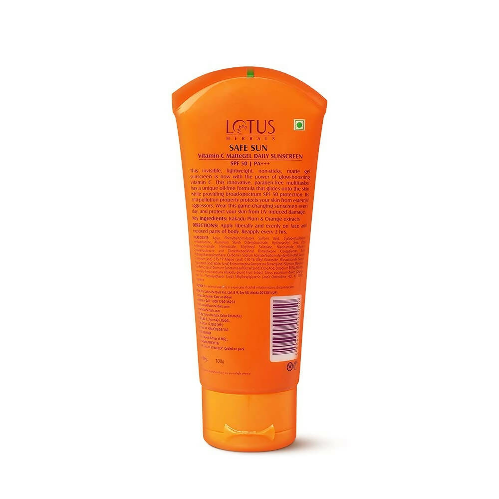 Lotus Herbals Safe Sun Vitamin C Matte Gel Daily Sunscreen SPF 50 PA+++ 