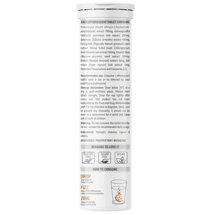 Zingavita Ayurveda Himalayan Sj Effervescent Tablets with Ashwagandha 