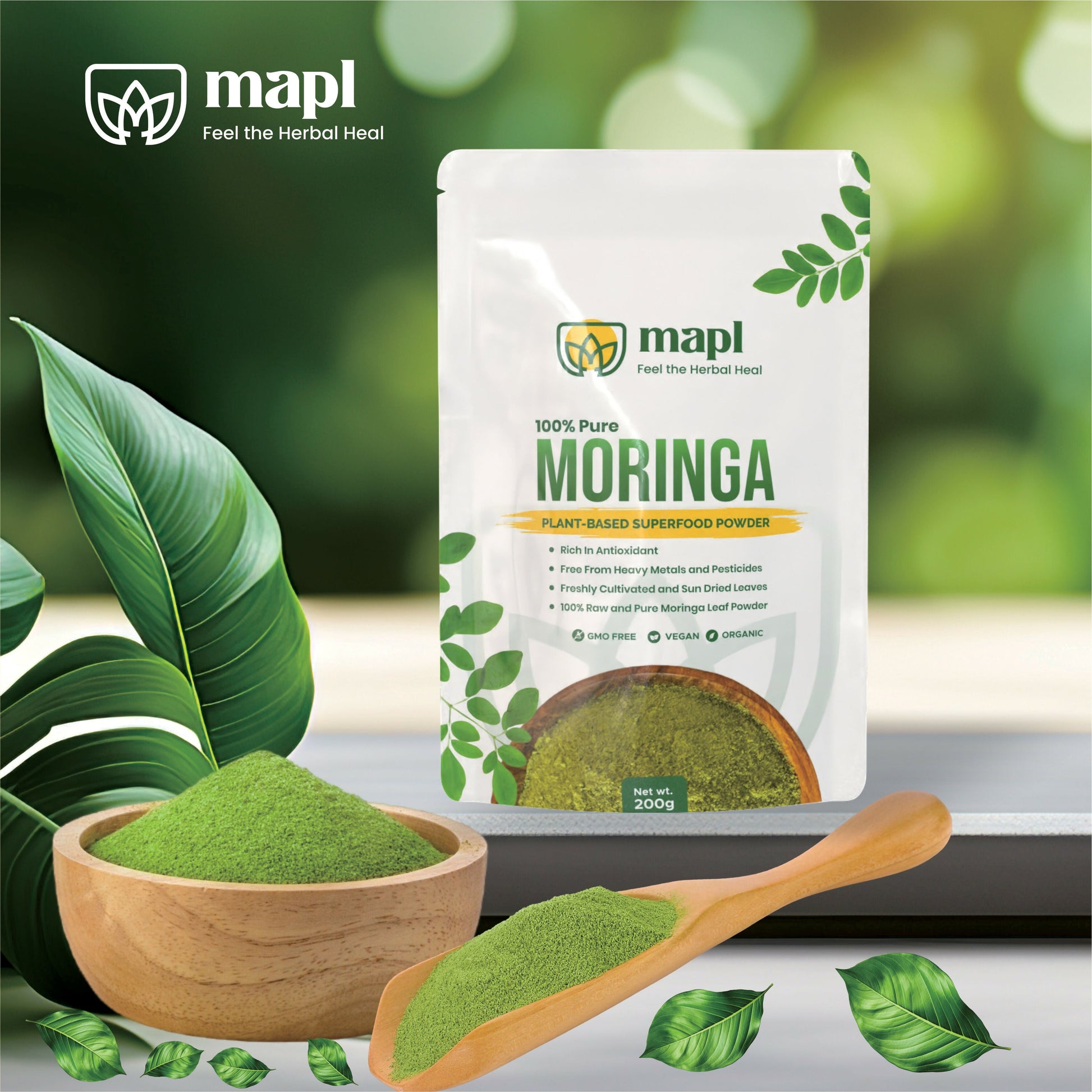 MAPL Pure Moringa Leaf Powder 