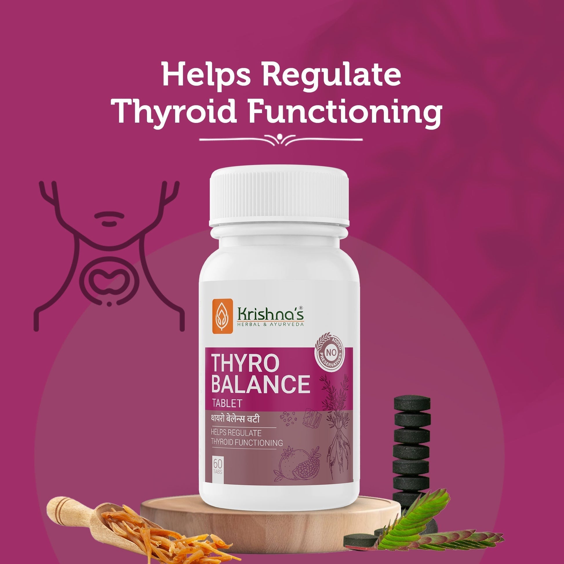 Krishna'S Herbal & Ayurveda Thyro Balance Tablets 