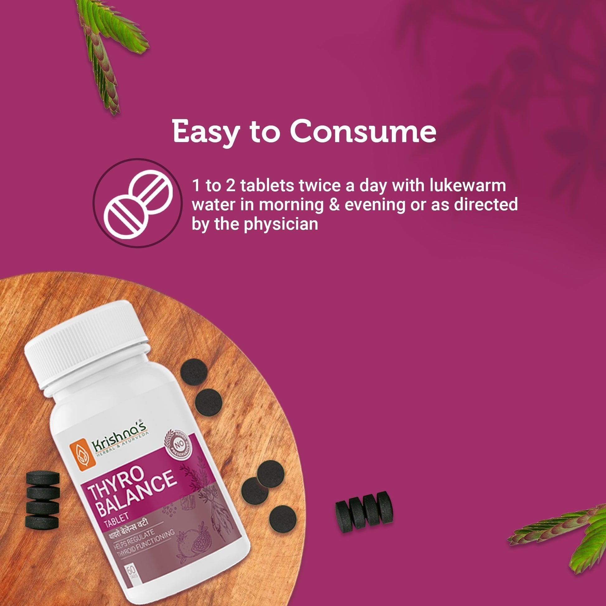 Krishna'S Herbal & Ayurveda Thyro Balance Tablets 